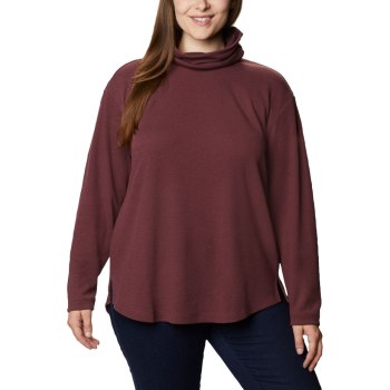 Columbia Sweater Dames, Pine Street Split Cowl Neck Plus Size Bordeaux, 50KUMEROG